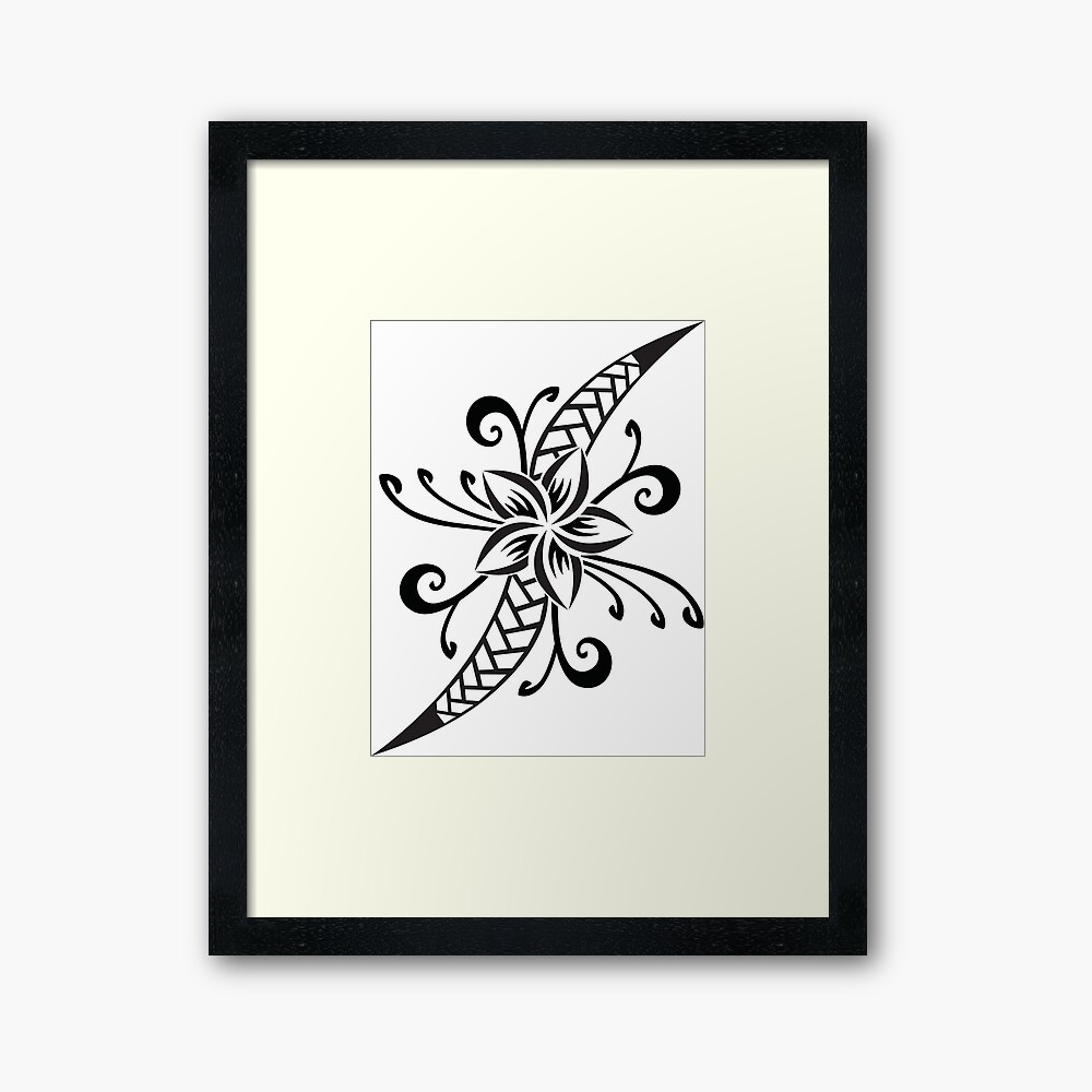 Halloween black tribal flower big 8.25