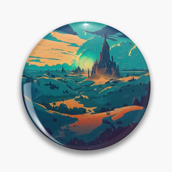 Item preview, Colorful anime retro planet landscape seamless pattern  designed and sold by TomFrontierArt.