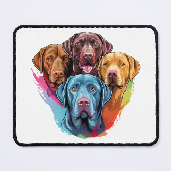 Item preview, Four Mural Art Style Multi-Coloured Labradors designed and sold by CatDogBin.