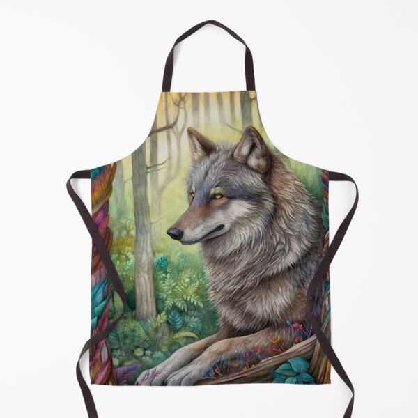 Item preview, Mystic wolf in fairy forest designed and sold by irinatsy.