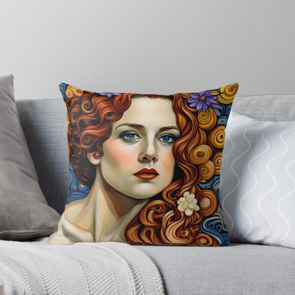 Aperçu de l'œuvre Femme Art Déco aux cheveux rouges créée et vendue par Giftables.