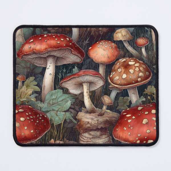 Item preview, Mushrooms Vintage Aesthetic Botanical Pattern designed and sold by SecretDicer.
