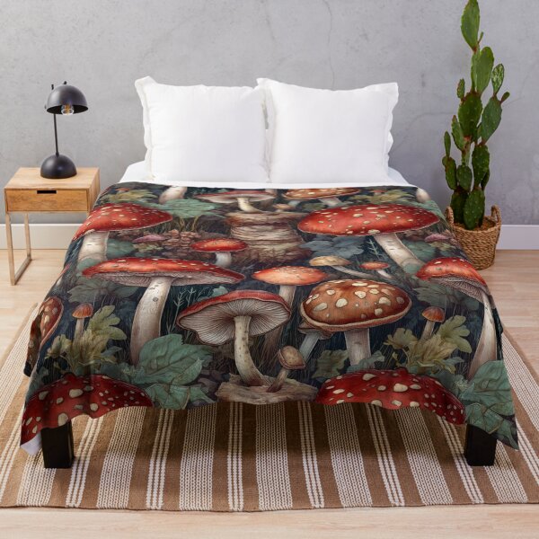 Item preview, Mushrooms Vintage Aesthetic Botanical Pattern designed and sold by SecretDicer.