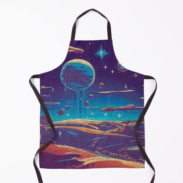 Item preview, Colorful anime retro planet landscape space seamless pattern  designed and sold by TomFrontierArt.