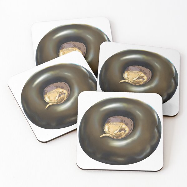 Item preview, Dragon sleeping in a chocolate donut designed and sold by CreationsByBear.