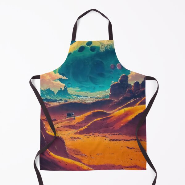 Item preview, Colorful anime retro desert planet landscape seamless pattern  designed and sold by TomFrontierArt.