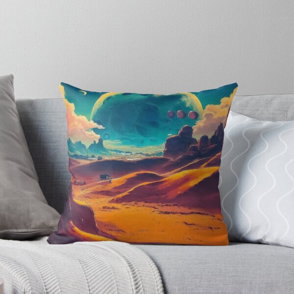 Item preview, Colorful anime retro desert planet landscape seamless pattern  designed and sold by TomFrontierArt.