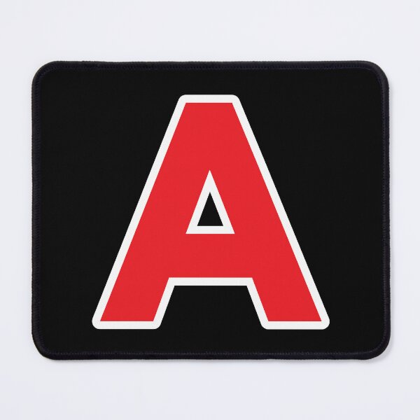 Item preview, A — Initial — The Letter A — Red and White designed and sold by GoodSequel.