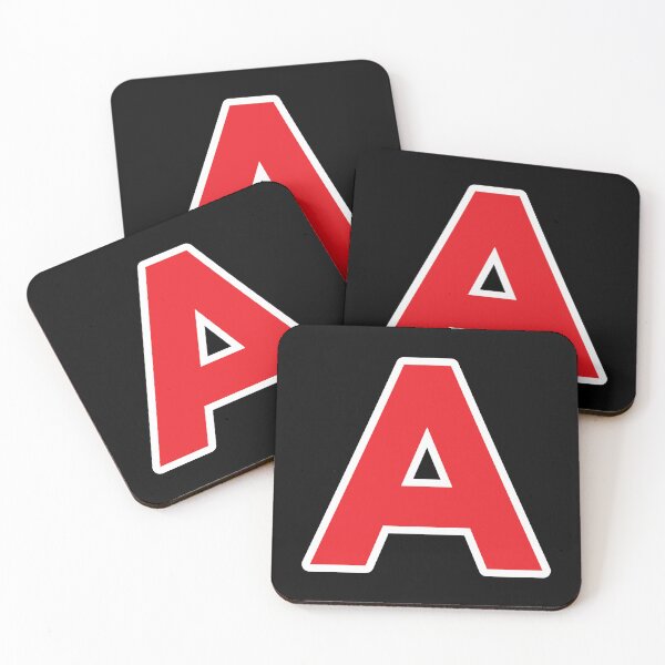 Item preview, A — Initial — The Letter A — Red and White designed and sold by GoodSequel.