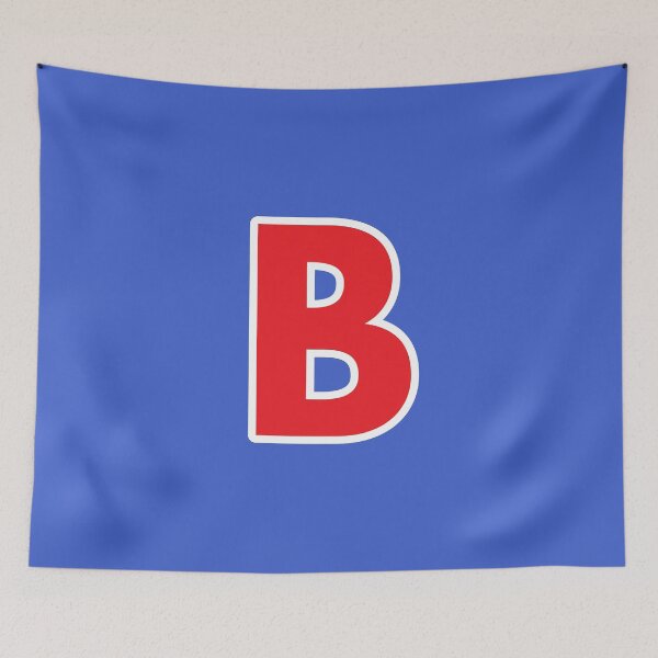 Item preview, B — Initial — The Letter B — Red and White designed and sold by GoodSequel.