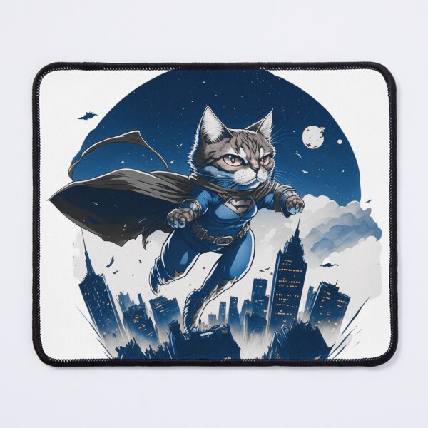 Item preview, Super Hero Cat Cartoon Poster Color | Unique Cat Lover Gift Idea designed and sold by MaFleiva.