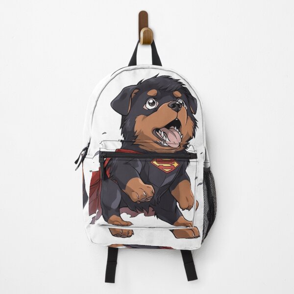 Item preview, Fearless Baby Rottweiler Growling | Superhero Cape | Black and Tan Coat designed and sold by PaintbrushPlace.