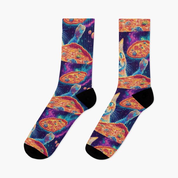 Item preview, Galactic Pizza Meows: Whimsical and Trippy Cat Space Art designed and sold by MindWave THC.