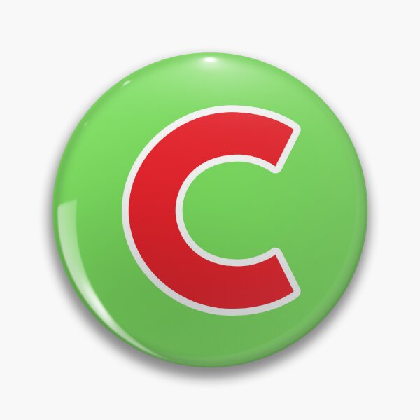Item preview, C — Initial — The Letter C — Red and White designed and sold by GoodSequel.