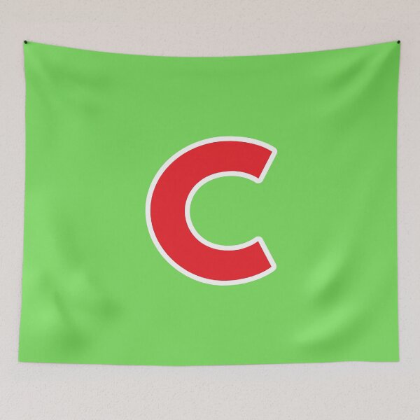 Item preview, C — Initial — The Letter C — Red and White designed and sold by GoodSequel.
