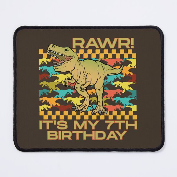 Item preview, 7th Birthday Dino Dinosaur Rawr Kids designed and sold by SunfullyYours.