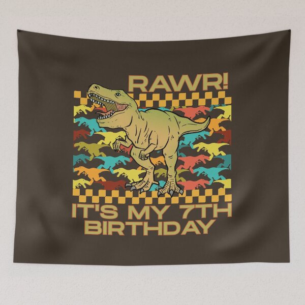 Item preview, 7th Birthday Dino Dinosaur Rawr Kids designed and sold by SunfullyYours.