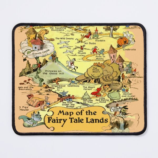 Item preview, Brothers Grimm Map of the Fairy Tale Lands Folktale Stories designed and sold by junebug042.