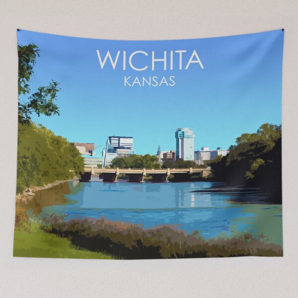 Item preview, Wichita, Kansas, USA, Print designed and sold by summattodraw.