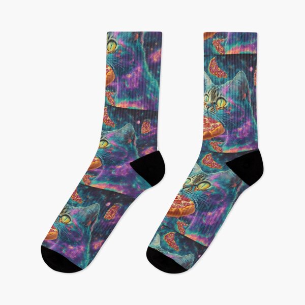 Item preview, Pizza Whiskers in Space: Whimsical Cat Art designed and sold by MindWave THC.