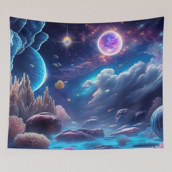 Item preview, Boundless Fusion: Alien planet merges underwater world and sky designed and sold by Minpadesign.