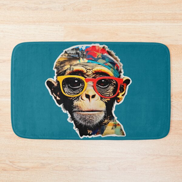 Item preview, Cute Baby Monkey with Glasses and Bandana designed and sold by Nabucodonoshop.