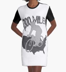 TransAmerica Bicycle Trail Graphic T-Shirt Dress