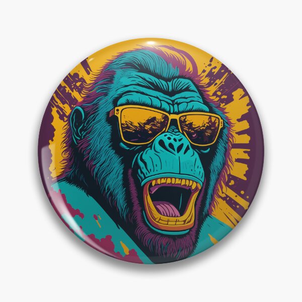 Item preview, Retro aggressive gorilla with sunglasses designed and sold by FocusChillax.