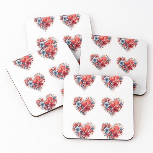 Item preview, Hearts with Flowers designed and sold by Izabela Sawka.