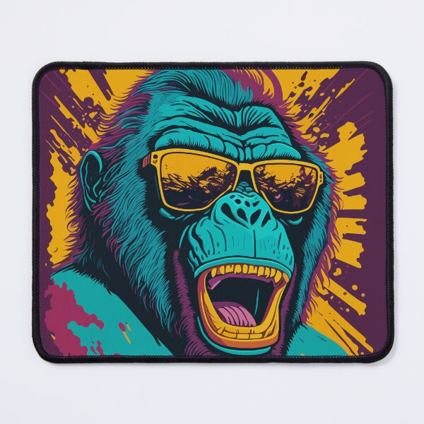 Item preview, Retro aggressive gorilla with sunglasses designed and sold by FocusChillax.