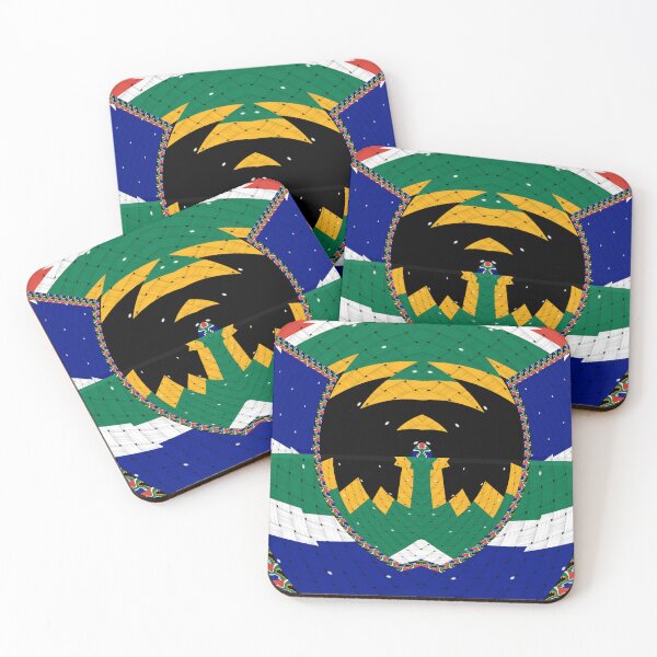 Item preview, Attractive original abstract geometric artwork, inspired by the South African flag in a vintage style. designed and sold by Ralek.