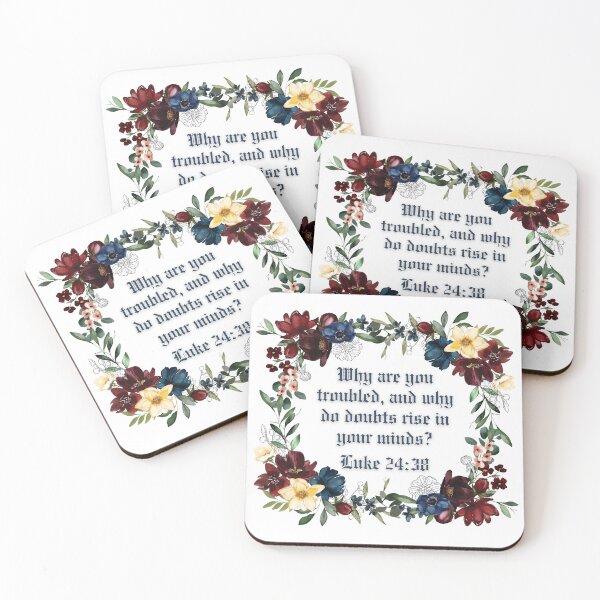 Item preview, Luke 24:38 - Why are you troubled, and why do doubts rise in your minds? designed and sold by FlutterByH.