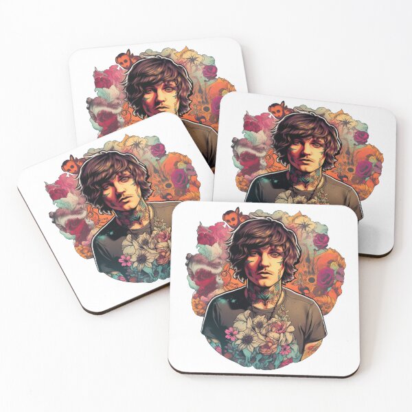 Item preview, Bring me the Horizon - Oli Sykes Flower Sticker designed and sold by nszymczak.
