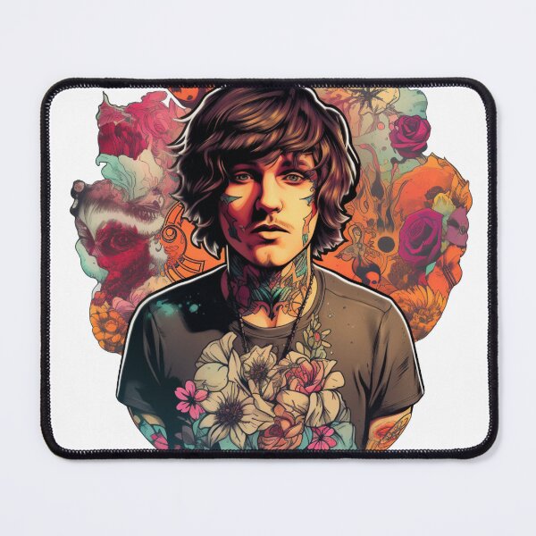 Item preview, Bring me the Horizon - Oli Sykes Flower Sticker designed and sold by nszymczak.