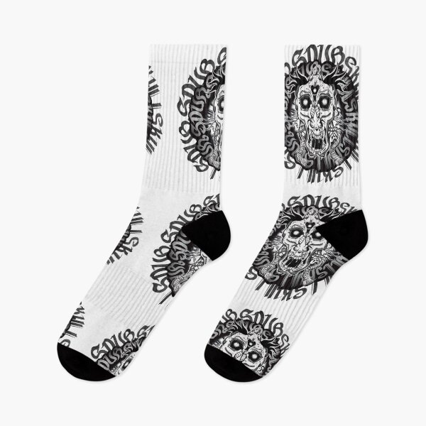 Aperçu de l'œuvre Sour Skull - Noir et Gris - Design Blanc créée et vendue par NADesignasaur.