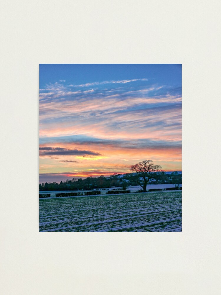 Alternate view of Sunset & Snow Photographic Print