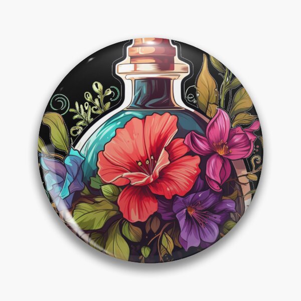 Item preview, Perfume Bottle, watercolor flowers designed and sold by Mateusz Majcherek.