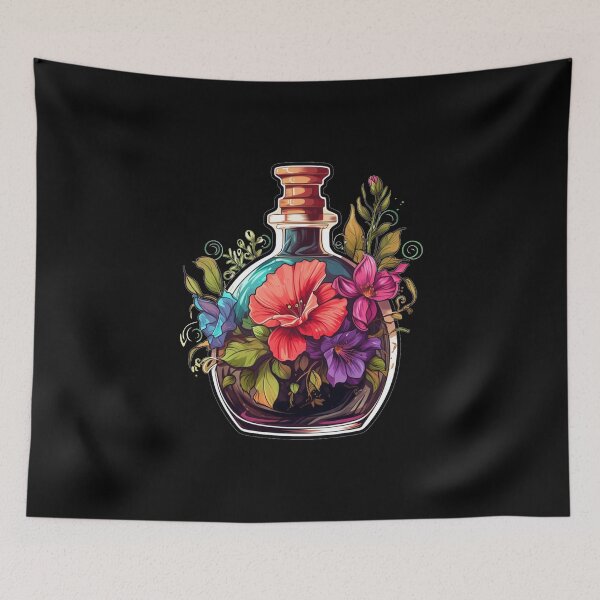 Item preview, Perfume Bottle, watercolor flowers designed and sold by Mateusz Majcherek.