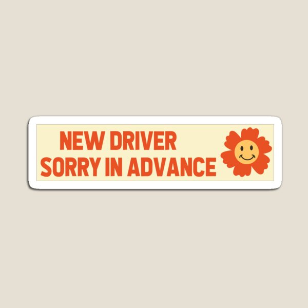 Item preview, Signs For Car New Driver Funny Student Driver Meme Bumper designed and sold by jojosign.