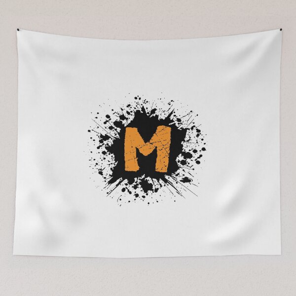 Item preview, Monogram M Grunge Black Grunge Splatter designed and sold by simplymonogram.