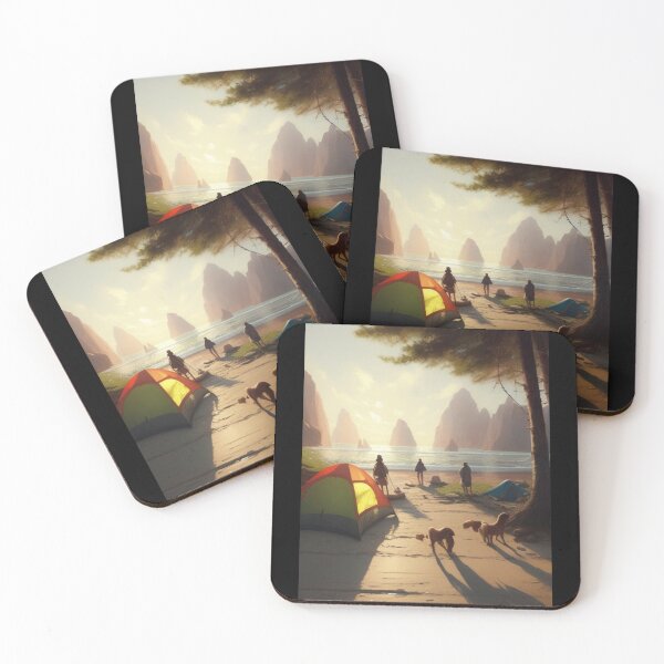 Item preview, campsite by the sea designed and sold by EuropeanPrints.