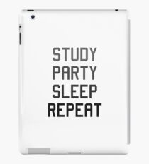 Study Party Sleep Repeat iPad Case/Skin