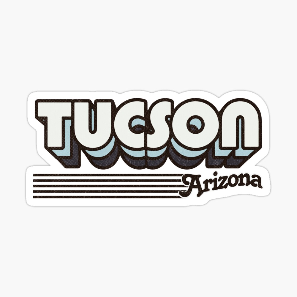 Tucson, Arizona | Retro Stripes Sticker