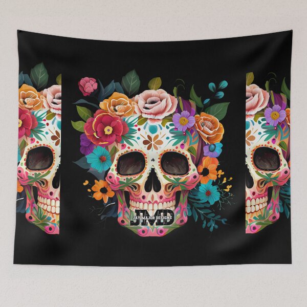 Item preview, Stunning Floral Sugar Skull 3 of 4 designed and sold by Jenson Major.