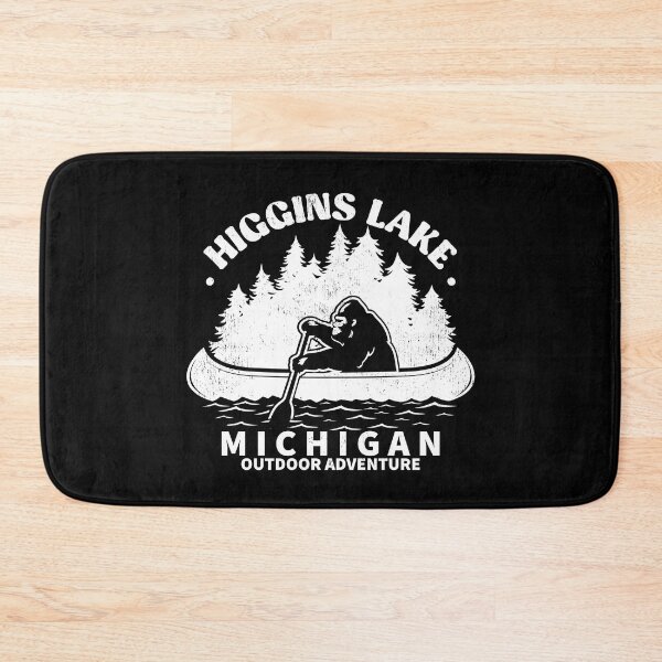 Item preview, higgins lake michigan funny bigfoot kayaking designed and sold by nubiguru.
