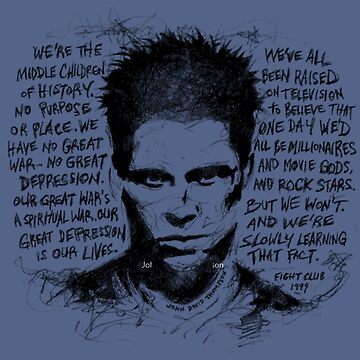 tyler durden fight club posters & prints by Magnificent art - Printler