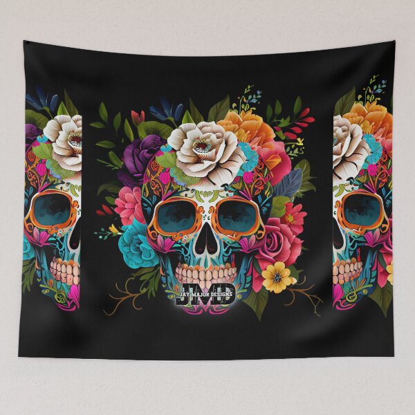 Item preview, Beautiful Floral Sugar Skull 2 of 4 designed and sold by Jenson Major.
