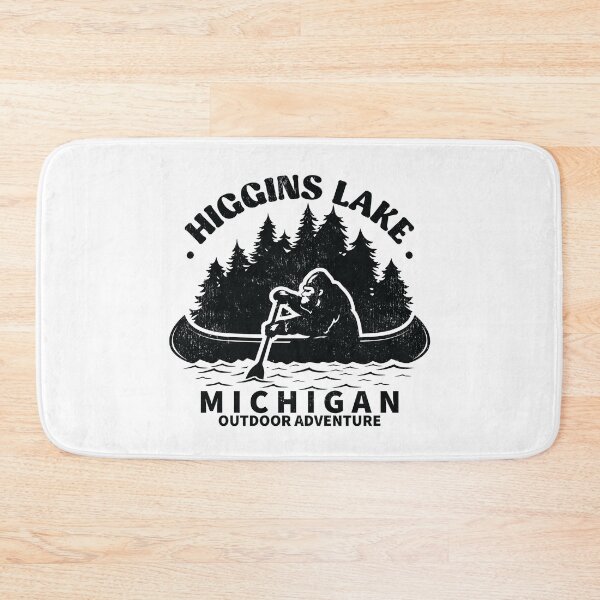 Item preview, higgins lake michigan funny bigfoot kayaking designed and sold by nubiguru.