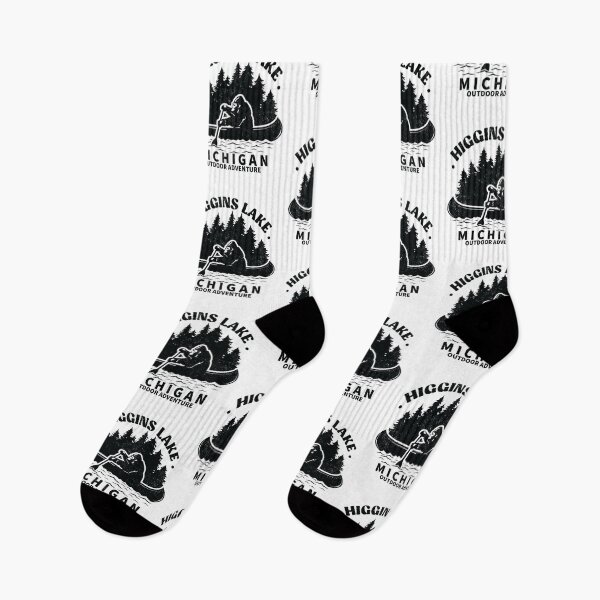 Item preview, higgins lake michigan funny bigfoot kayaking designed and sold by nubiguru.