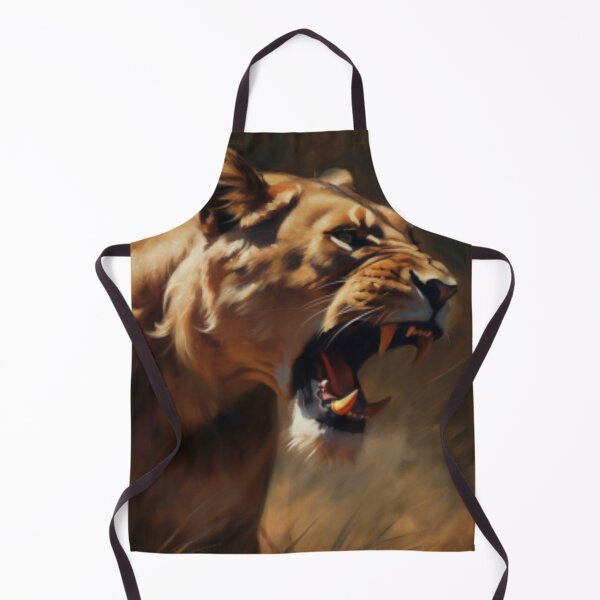 Item preview, Beautiful Oil painting of feirce lioness designed and sold by SPECTRA005.